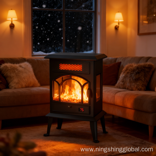 Electric Heater with Adjustable Thermostat and Child Safety Lock